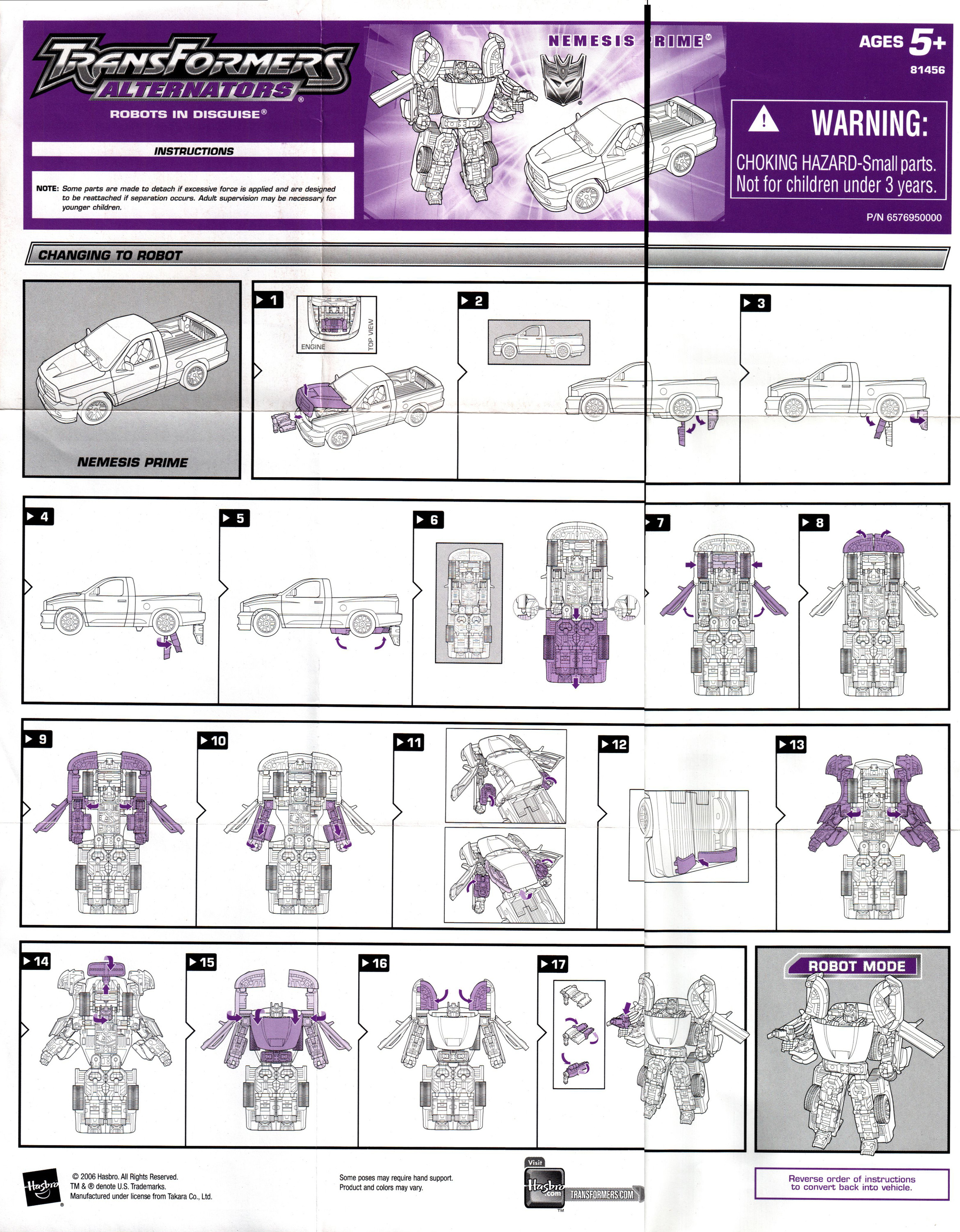124 Scale Nemesis Prime (24) (Transformers, Alternators, Decepticon